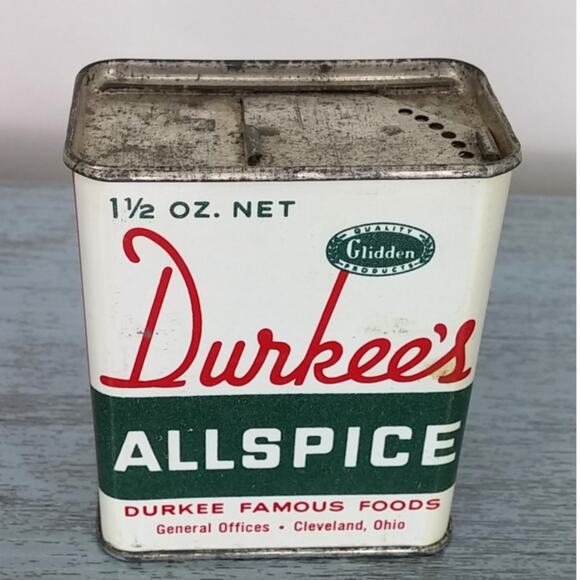 Vintage Other - Vintage Durkees Allspice Metal Tin Container Kitchen Display Spice Collectible
